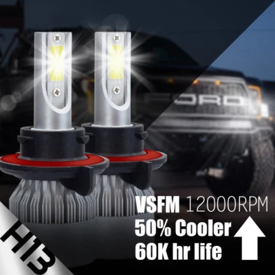 H13 1500W 225000LM CREE LED Headlight Kit High/Low Beam Bulbs White 6000K Power - Image 1 of 4