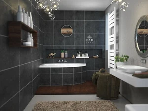 Eckbadewanne Eckwanne Wanne 130x85 Links Styroporverkleidung, Ablauf + Füße  ! - Bild 1 von 5
