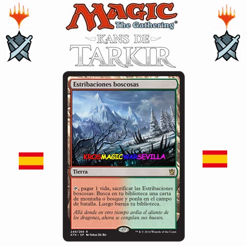 MTG Estribaciones boscosas KANS DE TARKIR ESPAÑOL NM Wooded Foothills - Imagen 1 de 1