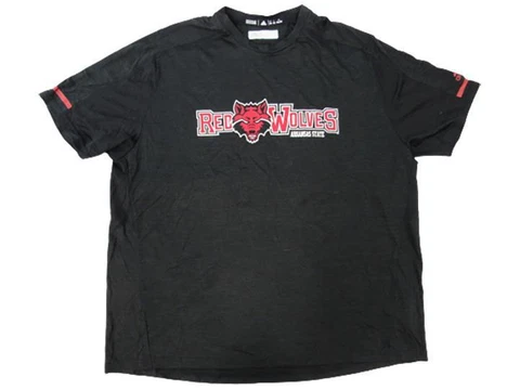 New Arkansas State Red Wolves Mens Size 2XL Black Climalite Adidas Shirt Cover