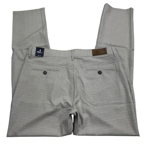Johnnie-O Chino Pants Mens Size 36 Light Gray Performance Straight Leg Slim Fit - Picture 1 of 10