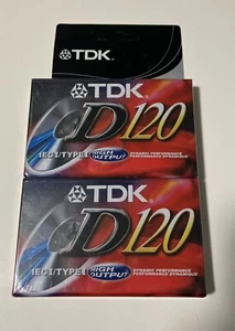 TDK D120 Nastri audiocassette vuoti ad alta uscita - Confezione da 2 - Sigillati - Foto 1 di 2