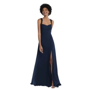 Vestido de noche para mujer After Six cuello novio, talla 14 - azul. Longitud del piso - Imagen 1 de 10