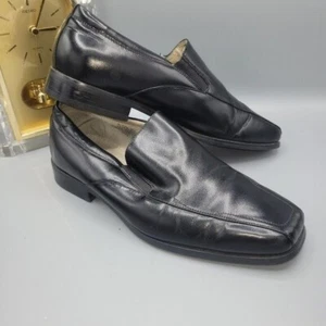 Mocasines sin cordones Stacy Adams para hombre 24285-01 punta cuadrada zapatos negros talla 9M - Imagen 1 de 9