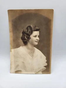 old vintage sepia photographs Young Lady Girl Caucasian 6" X 4" - Picture 1 of 5