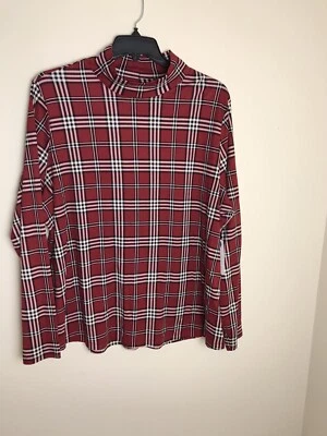 westbound women DK red plaid top/ blouse/size 3X/new - Image 1 of 4