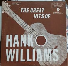 Hank Williams The Great Hits Of, Vol 1,  1972 Vinyl-LP Excellent Condition Used