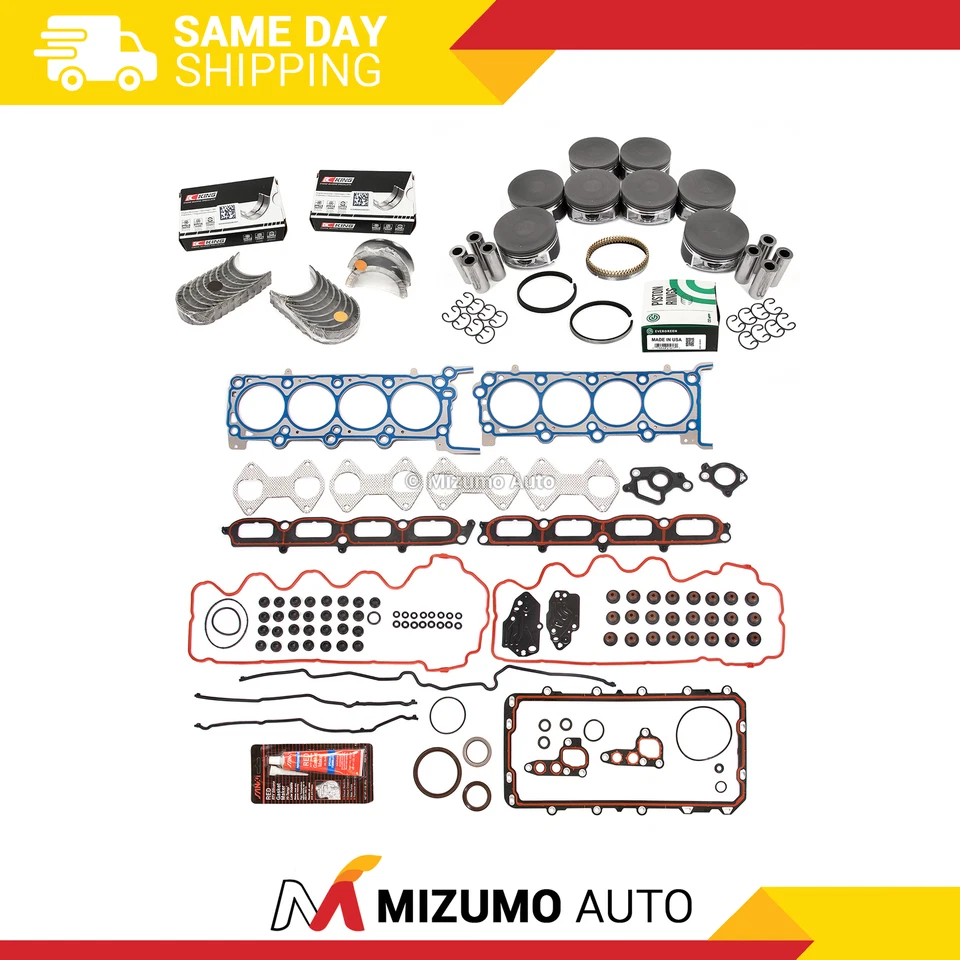 Полный комплект прокладок поршневых подшипников подходит для 07–14 Ford Lincoln 5,4 л TRITON 3-клапанные - Изображение 1 из 4