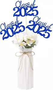 10 PCS Graduation Class Centerpieces Blue Class of 2025 Graduation Centerpieces, - Picture 1 of 3