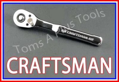 CRAFTSMAN TOOLS 1/4 FULL POLISH Thin Profile 72 Tooth Ratchet socket wrench !! - Image 1 of 4