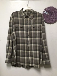 Timberland Mens Casual Shirt Size XL Gray Beige Long Sleeve Button Cuffs 66 - Picture 1 of 1