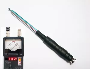 Antenne télescopique BNC compacte pratique 27 MHz - 28 MHz CB Ham 11/10 mètres bande HF QRP - Photo 1/7