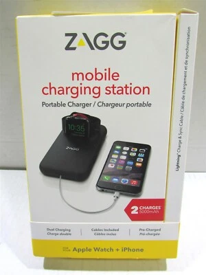Estación de carga Zagg 5000 mAh para Apple iPhone/iWatch - Negra  Foto 1 de 4