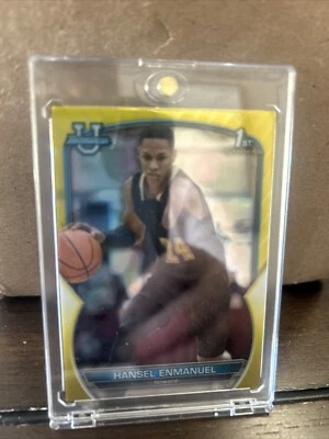 2023 Bowman University Chrome Hansel Enmanuel GOLD /75 #52 - Image 1 of 2