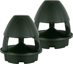 Coppia Altoparlanti Attivo Giardino Esterno Tenuta Stagna IP56 Bluetooth Verde - Foto 1 di 6