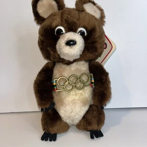 Teddy Bear Olympic Moscow 1980 Misha Toy Mascot Raritat new with tag 11 Inch - Picture 1 of 12