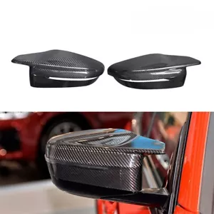 FOR 21-25 BMW G80 M3 G82 G83 M4 G87 M2 DRY CARBON FIBER ADD-ON SIDE MIRROR CAP - Picture 1 of 8