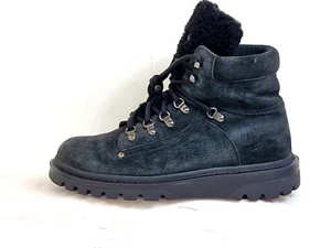 Moncler made in Italy men walking boots suede Black UK 8 EU 42 - Picture 1 of 10