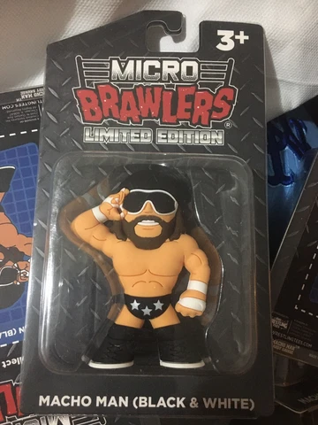 Macho Man Randy Savage Black & White Micro Brawler Limited Edition WWF WWE Cover