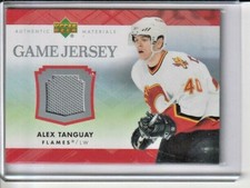 Alex Tanguay-Calgary Flames- 2007-08 Upper Deck Hockey Jersey Card #J-AT