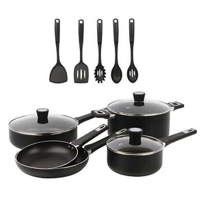 Aluminum Nonstick Midweight 13pcs Cookware Set Black Color Easy Cooking - Picture 1 of 7