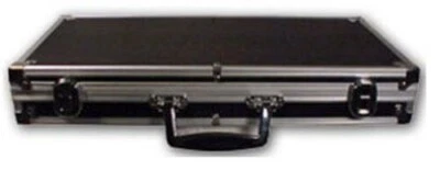 Estuche de 500 fichas de aluminio negro para 2 barajas de cartas y fichas de casino de póker Foto 1 de 3