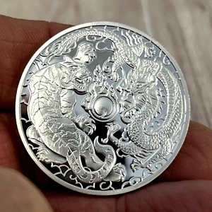 Feng Shui Chinese Holy Loong & Bagua Tiger Divination AUS Souvenir Lucky Coin - Picture 1 of 6