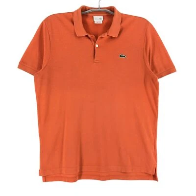 LACOSTE Polo T-Shirt Regular Naranja Para Hombre Tamaño 5 - L - Imagen 1 de 4