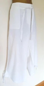 Pantalones recortados de pierna ancha marfil para dama talla 18 SUR ¡Nuevos con etiquetas! Mezcla de lino - Imagen 1 de 12