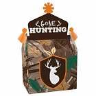 Gone Hunting - Treat Box Party Favors - Deer Hunting Camo Gable Boxes - 12 Ct