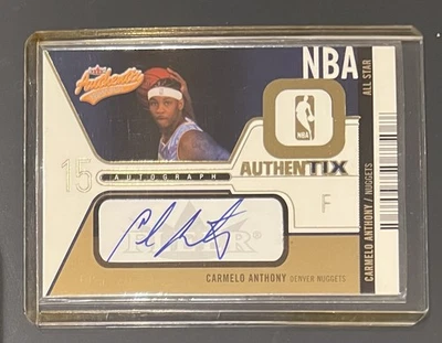 2003-04 Fleer Authentix Autograph All-Star Carmelo Anthony  /150 Auto - Image 1 of 2