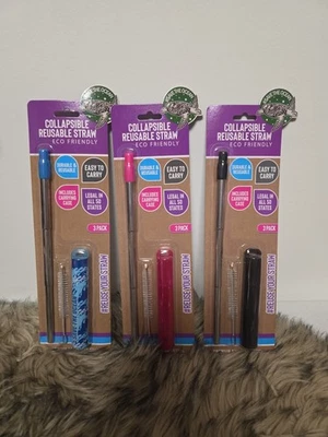 Eco-friendly Collapsible Reusable Straws. - Image 1 of 4