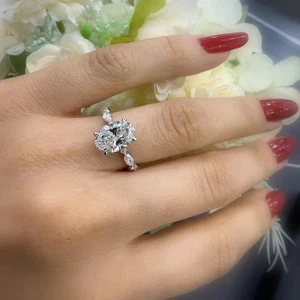 Sale!!!  IGI,1.30 CT,E/VVS LabGrown Oval Cut Diamond Engagement Ring in Platinum - Picture 1 of 18