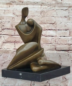 Pareja de Bronce "Abrazo Tierno" Base de Mármol Cera Perdida Bronce Metal Fundición Venta - Imagen 1 de 10