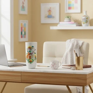 Vintage Rosenthal Bjorn Wiinblad 1001 Nights Whimsical White Porcelain Vase 7" G - Picture 1 of 8