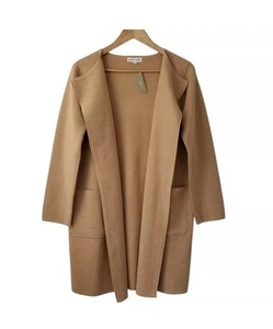 J. Crew Juliette Collarless Sweater Blazer S Brown Wool Blend J6339 - Picture 1 of 8