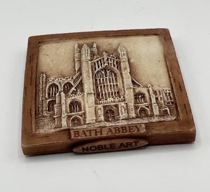 Rare BATH ABBEY Noble Art Magnet 3D Resin Wood Frame Souvenir British Heritage - Picture 1 of 6