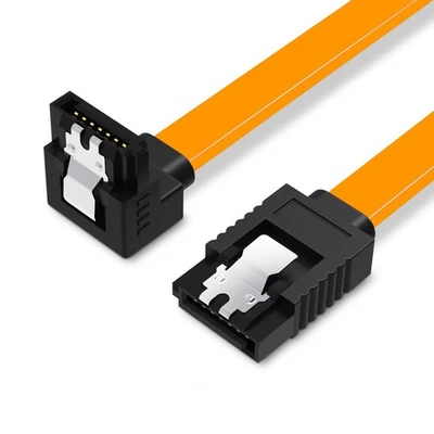 SATA Cable SATA 3.0 Locking Plug to Right Angle Plug 6Gb High Speed Cable Lead - Image 1 of 4