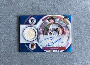 2025 Topps Finest Coby Mayo RC Blue Autograph Relic Game Used /99 RAJR-CMA - Picture 1 of 3