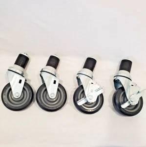 Set von 4" Erweiterungsvorbau Rollen, 2 mit Bremsen für Küche Vorbereitung Tische - Bild 1 von 5