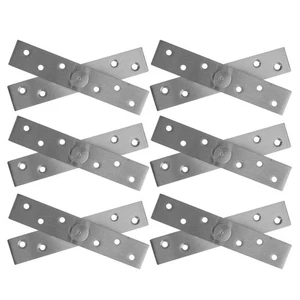  6 Stück Verstecktes Türscharnier | Schwenktürscharnier Verdeckt Schwerlast Edelstahl - Bild 1 von 12