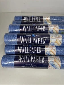 Graham & Brown Vintage 8 Rollen Tapete 1980er NEW OLD STOCK - PROP, FILM, TV - Bild 1 von 6