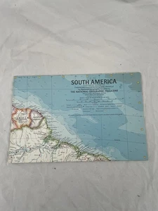 Vintage National Geographic Map South America February 1960 - Imagen 1 de 2