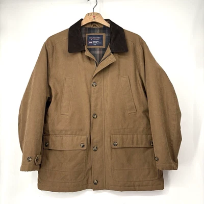 Roundtree & Yorke Chore Coat 2XB Suede Collar Lined Hunt Ranch Barn Jacket  - Image 1 of 4