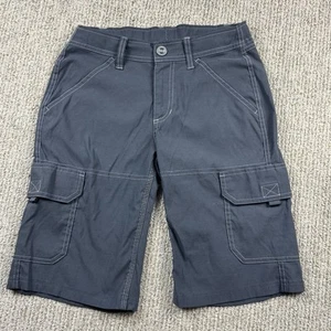 Kuhl Youth Boys M 10-12 Cargo Shorts Adjustable Waist Hiking Stretch Grey - Picture 1 of 8