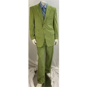Ermenegildo Zegna Beverly Hills Barry Zito Pro Baseball Corduroy Suit 44L 36x34 - Picture 1 of 19