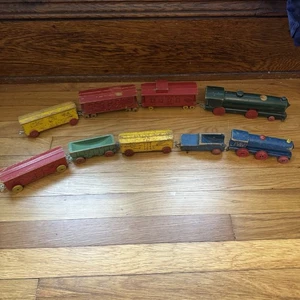 Juegos de trenes de juguete de madera MCM Strombecker Pennsylvania de colección - Imagen 1 de 22