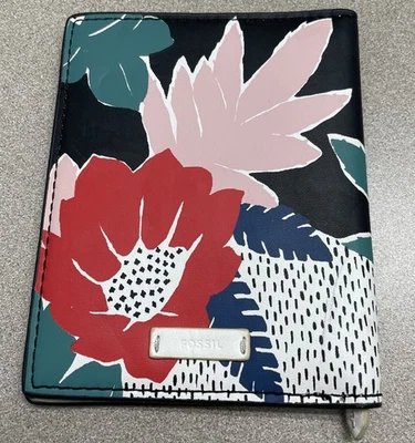 Fossil Passport ID This That Holder Cartera de cuero plegable Porta pasaporte Floral Foto 1 de 4