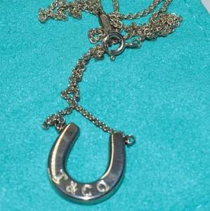Collar/colgante Tiffany herradura de plata de ley en caja original - Imagen 1 de 10