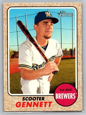 Scooter Gennett 2017 Topps Heritage Milwaukee Brewers #262 - Image 1 of 2